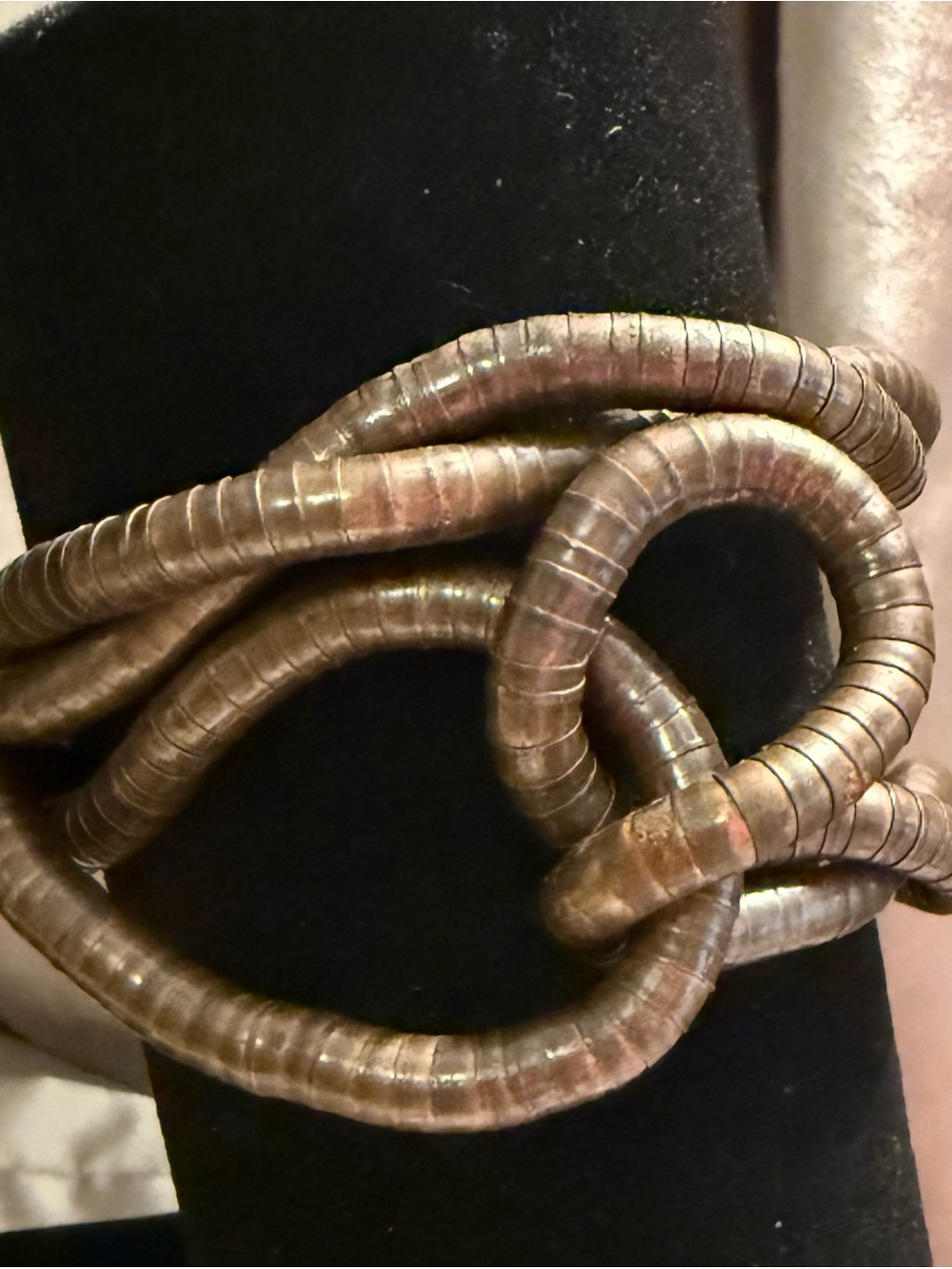 Unbranded Metallic Bronze tone Twistable Wrap Necklace or Bracelet Y2K